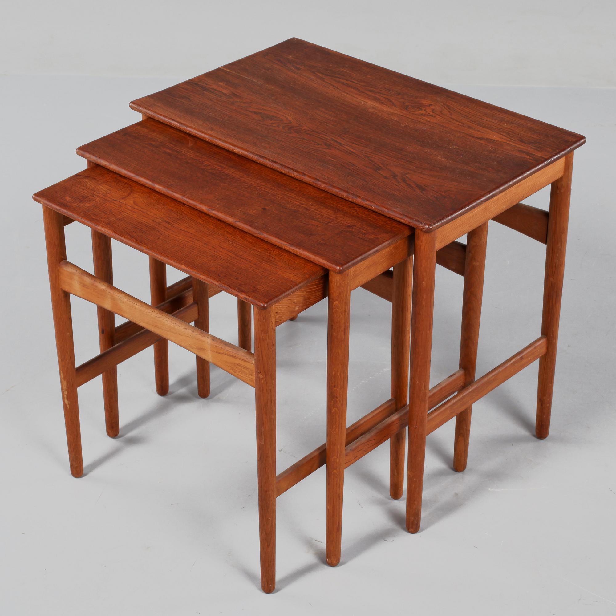 SATSBORD, 3 delar, Hans J Wegner, Andreas Tuck, Danmark, 1900-talets andra hälft.