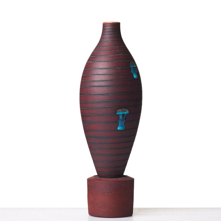 Wilhelm Kåge, a Farsta stoneware "Terra Spirea" vase, Gustavsberg Studio Sweden 1956.