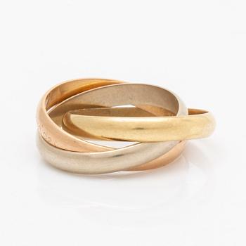 Cartier, rött/gult/vitt guld 18K, "Trinity" small, storlek 18,5/58, 9,6 g, original etui.