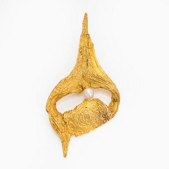 Helky Juvonen, hänge, 14K guld, odlad pärla, Westerback, Helsinfors 1972.