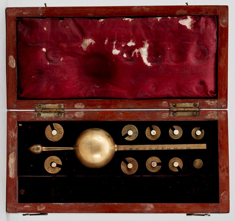 PARTI MÄTINSTRUMENT, 4 delar, 1800-1900-tal.