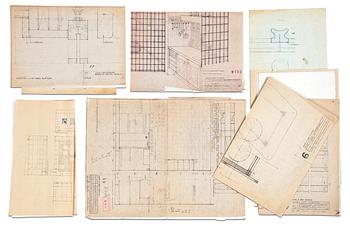 321. Ilmari Tapiovaara, A SET OF NINE BLUEPRINTS.