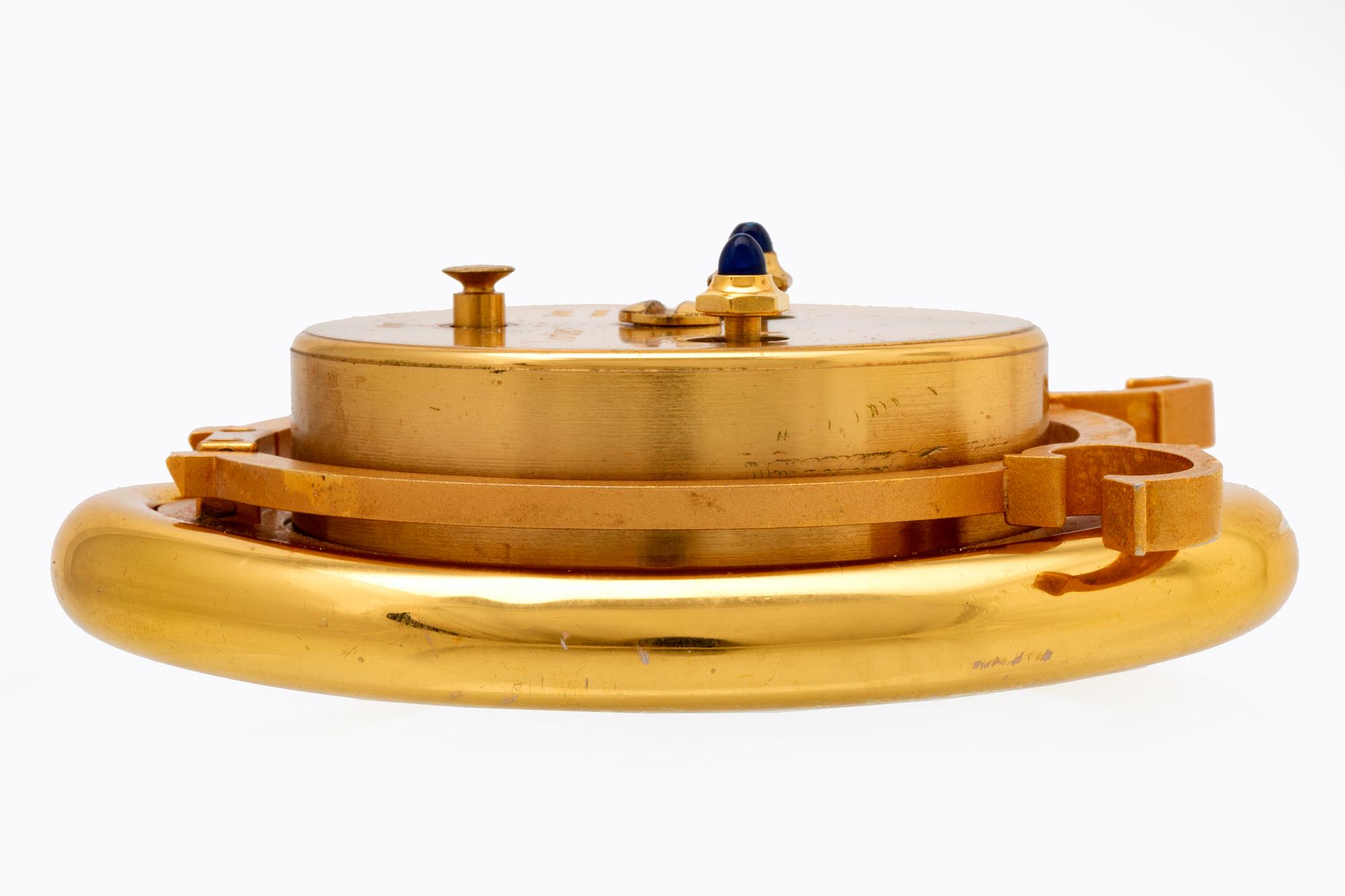 Cartier, bordsur / väckarklocka, 90 x 74 mm.