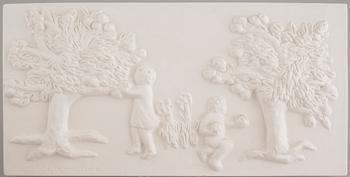 ASTRI BERGMAN-TAUBE, 6 stycken väggreliefer ur serien Änglamark, signerade och numrerade 1600.