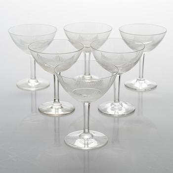 GLASSERVIS, ca 18 st, kristall, "Marjatta", Iittala 1940-tal.