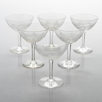 A 18-piece "Marjatta" glassware set, clear crystal, Iittala 1940s.