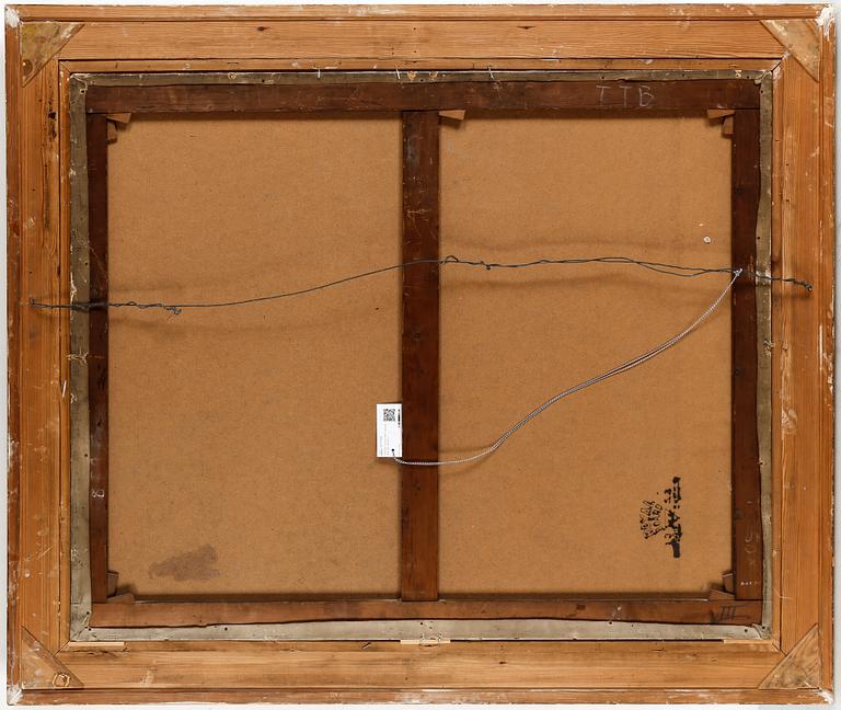 OKÄND KONSTNÄR, olja på duk, otydligt signerad T. Thomas?, England, 1800-tal.