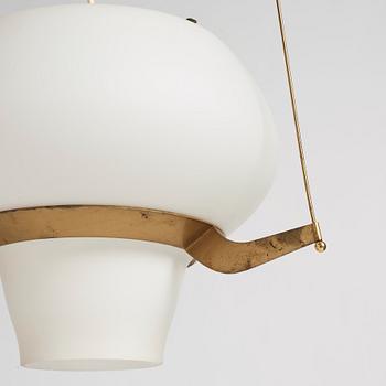 Hans Bergström, a pair of ceiling lamps, model "129", ateljé Lyktan, Sweden 1940-50s.