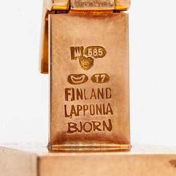 Björn Weckström, Manschettknappar "Klippiga bergen", 14K guld. Lapponia 1972.