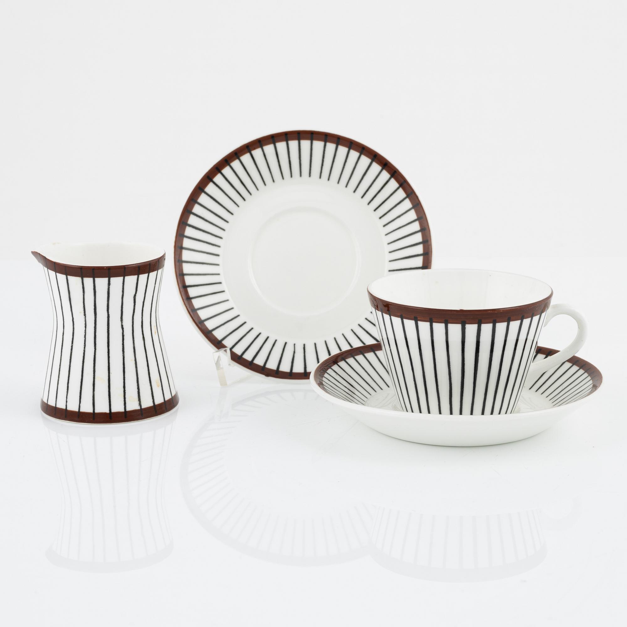 Stig Lindberg, coffee service, 'Spisa Ribb' 10 pcs.