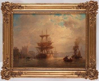 Johan Christian Berger, Skruflinieskeppet Stockholm vid Skeppsholmen, Stockholm.