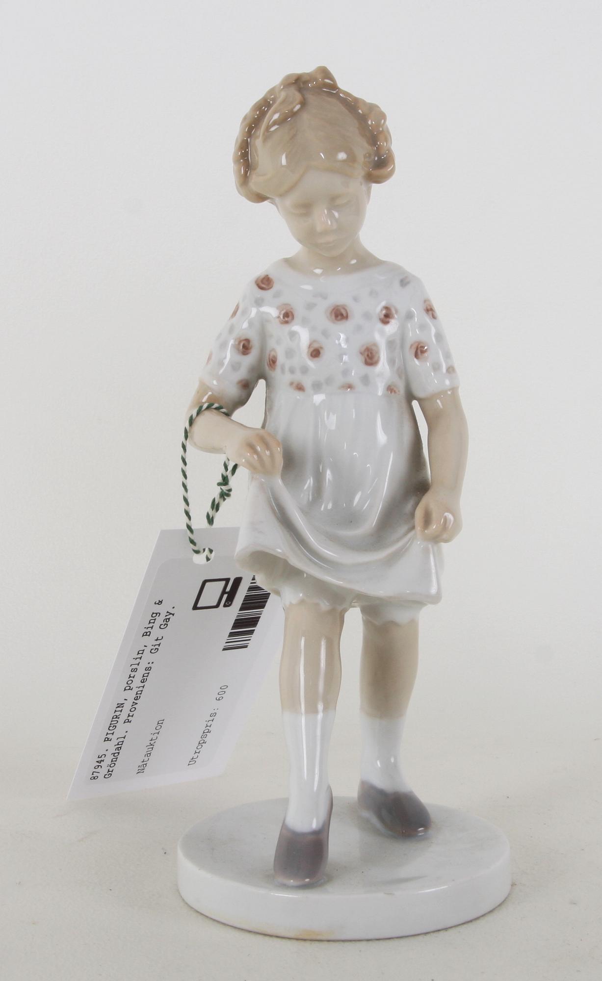 FIGURIN, porslin, Bing & Gröndahl. Proveniens: Git Gay.