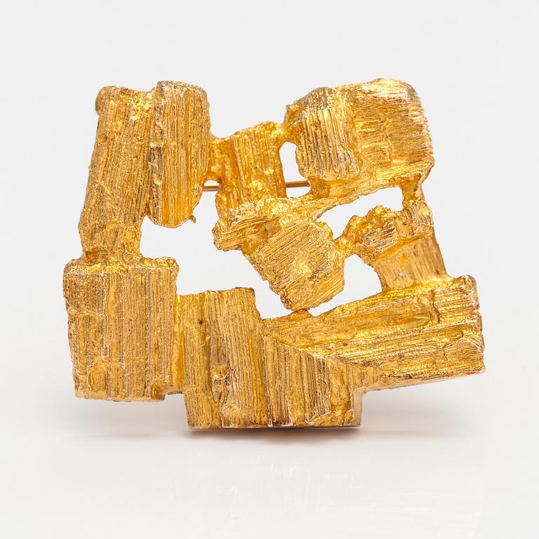 Björn Weckström, A 14K gold brooch "Driftwood". Lapponia 1973.