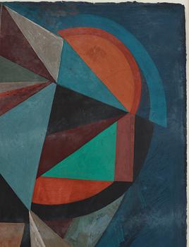 C Göran Karlsson, tempera on paper, signed and dated -89.