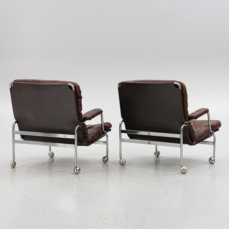 Bruno Mathsson, armchairs, a pair of "Karin". Dux.