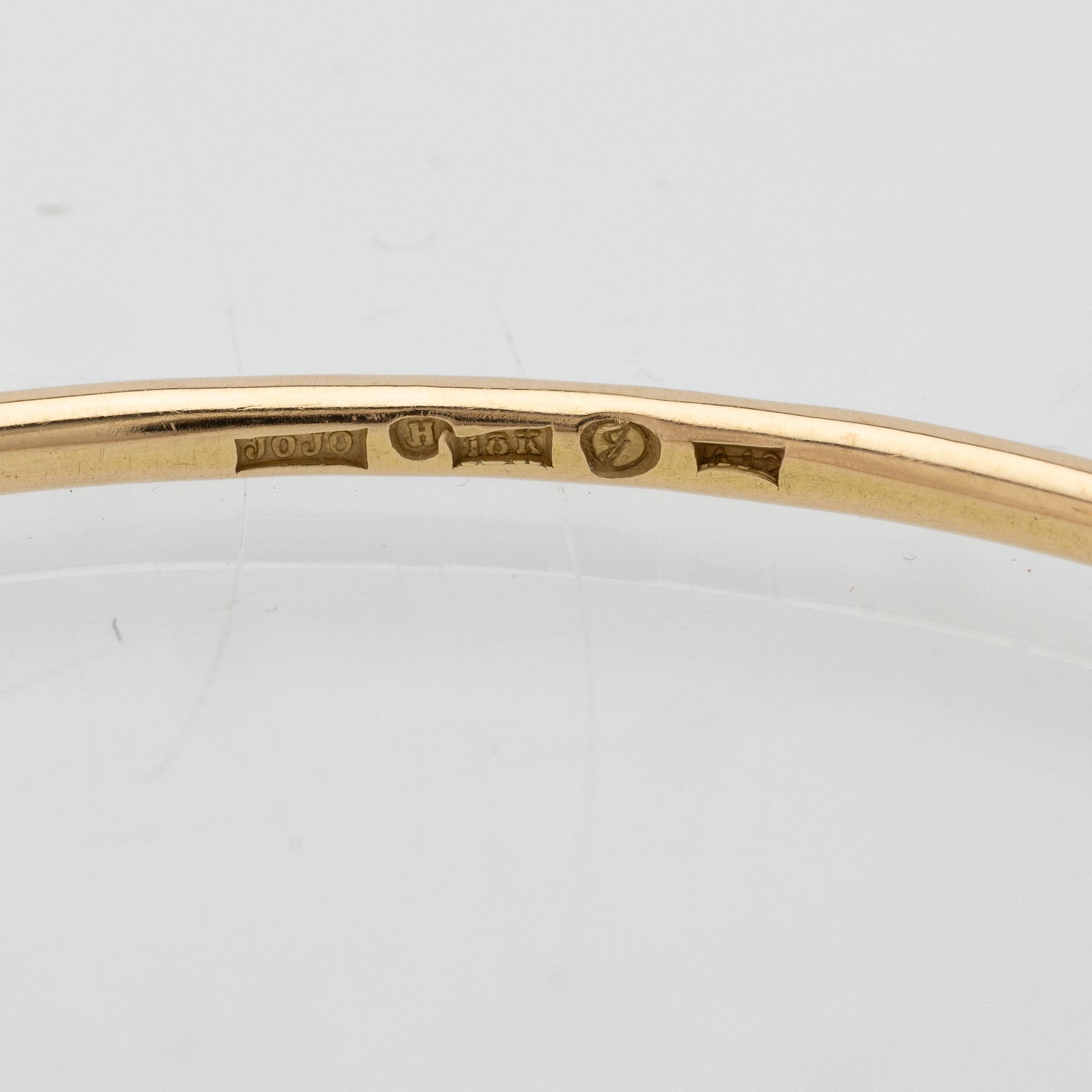 Johan Jobring, Stelt armband 18K guld, Halmstad 2023.