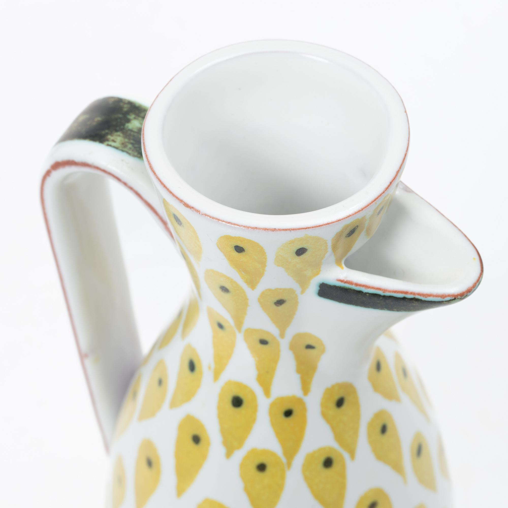 Stig Lindberg, a jug, bowl and dish, Gustavsberg Studio.
