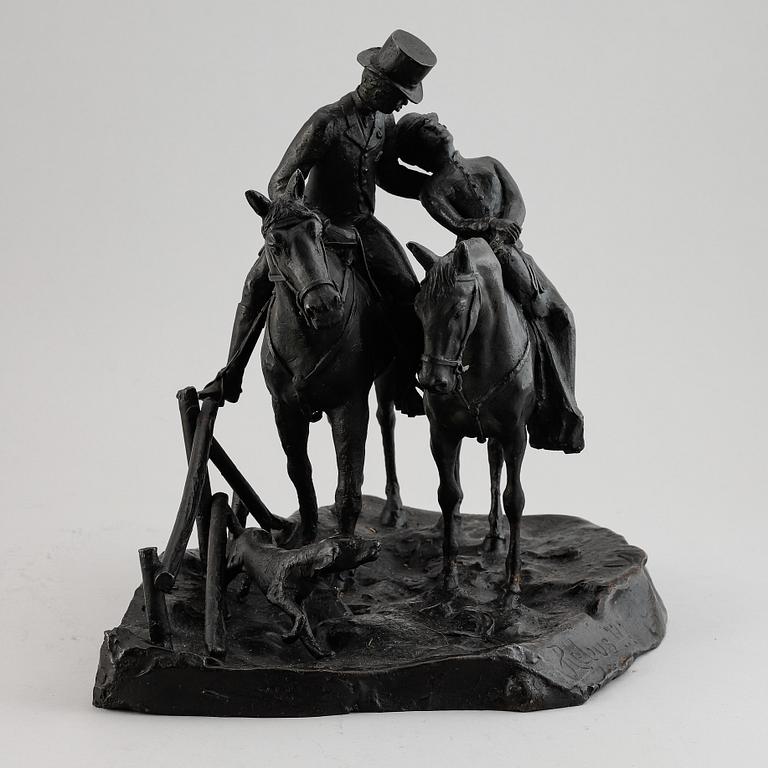 Unknown artist, sculpture, bronze.