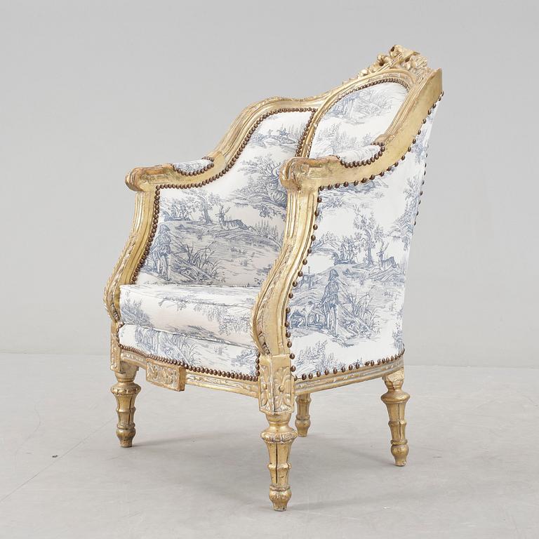 FÅTÖLJ, Louis XVI-stil, 1900-talets andra hälft.