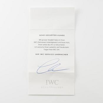 IWC, International Watch Co, Schaffhausen, Portofino, wristwatch, 34 mm.