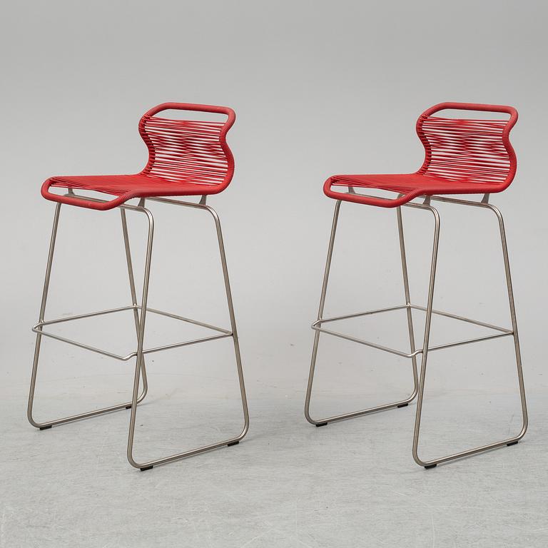 VERNER PANTON, seven 'Panton One'/'Tivoli' bar stools from Montana, Denmark.