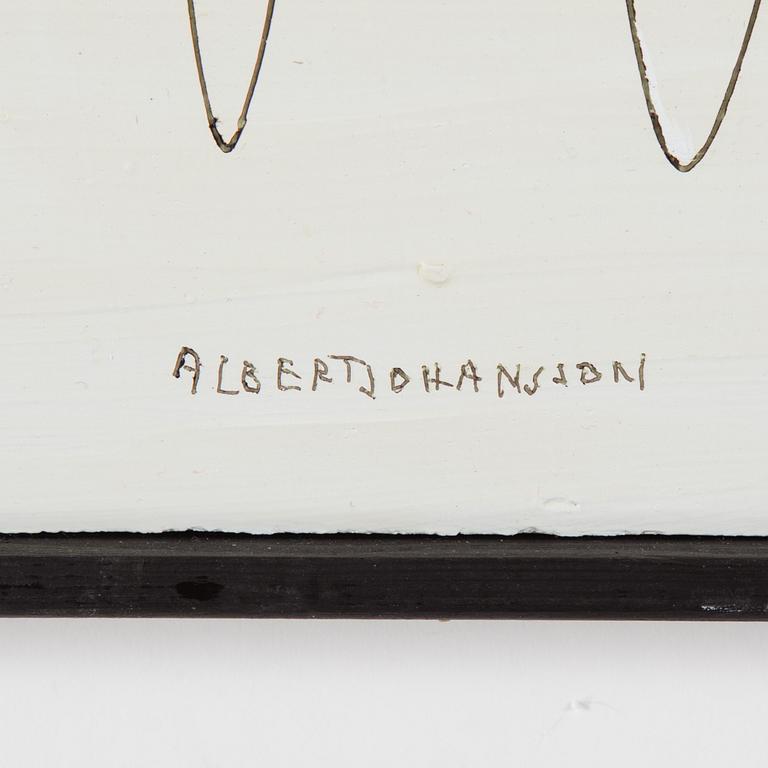 ALBERT JOHANSSON, olja på pannå, signerad.