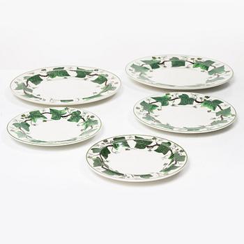 55 'Napoleon Ivy' stoneware plates, Wedgwood.