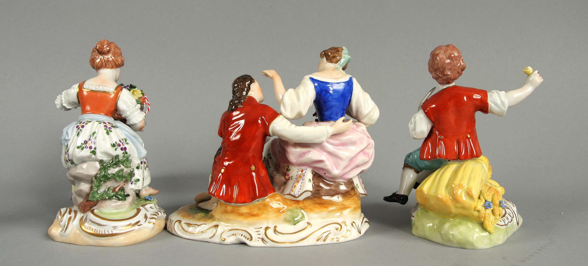 FIGURINER, 5+1 st. Porslin, Dresden mm.