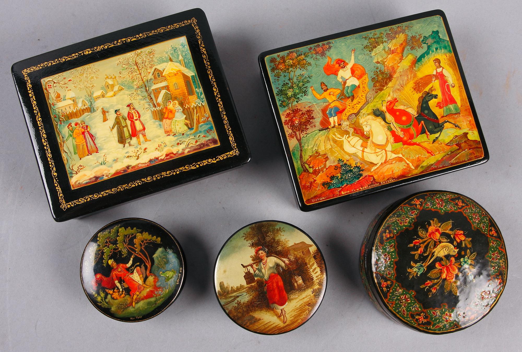 LACKASKAR, 5 st, Ryssland, 1900-tal.