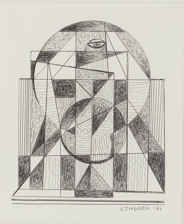 Esaias Thorén, Faces and geometric forms, (2).