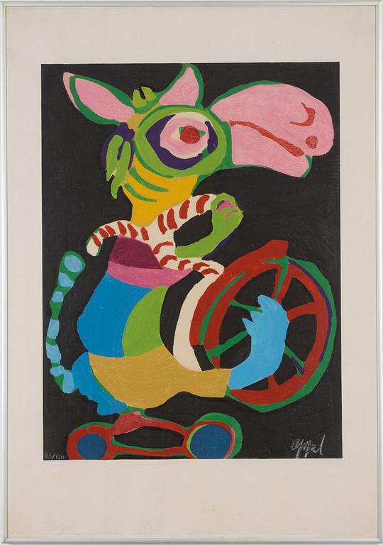 Karel Appel, carborundum etsning, signerad 83/130.