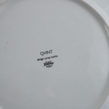 Jonas Bohlin, servisdelar, 26 st, porslin, "Qvint", Rörstrand.