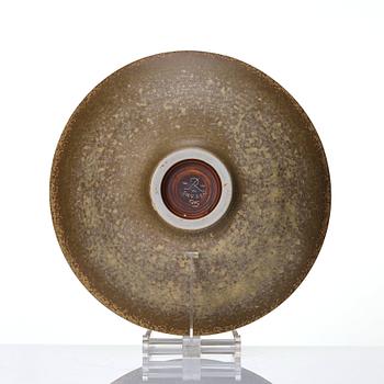 Carl-Harry Stålhane, a stoneware dish, Rörstrand, Sweden 1950s.