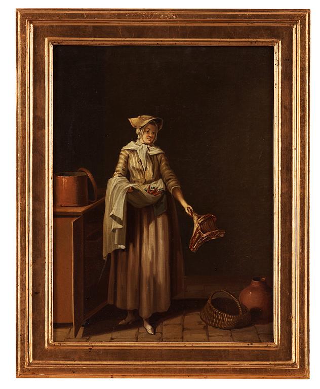 Pehr Hilleström, Woman with a mortar & Woman with a roast lamb (2).
