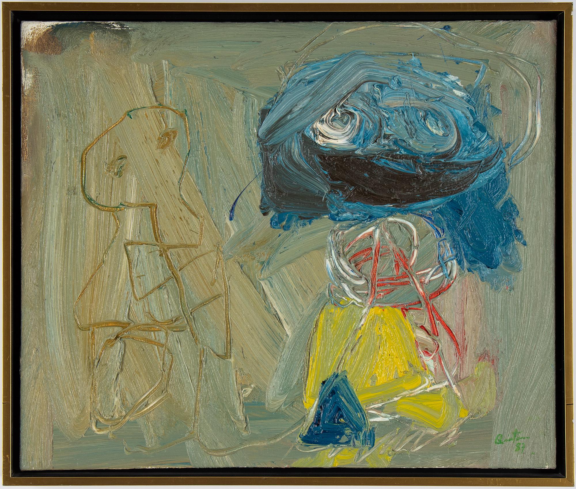 Juan Carlos Quintana, oil on canvas, signed and dated -87.