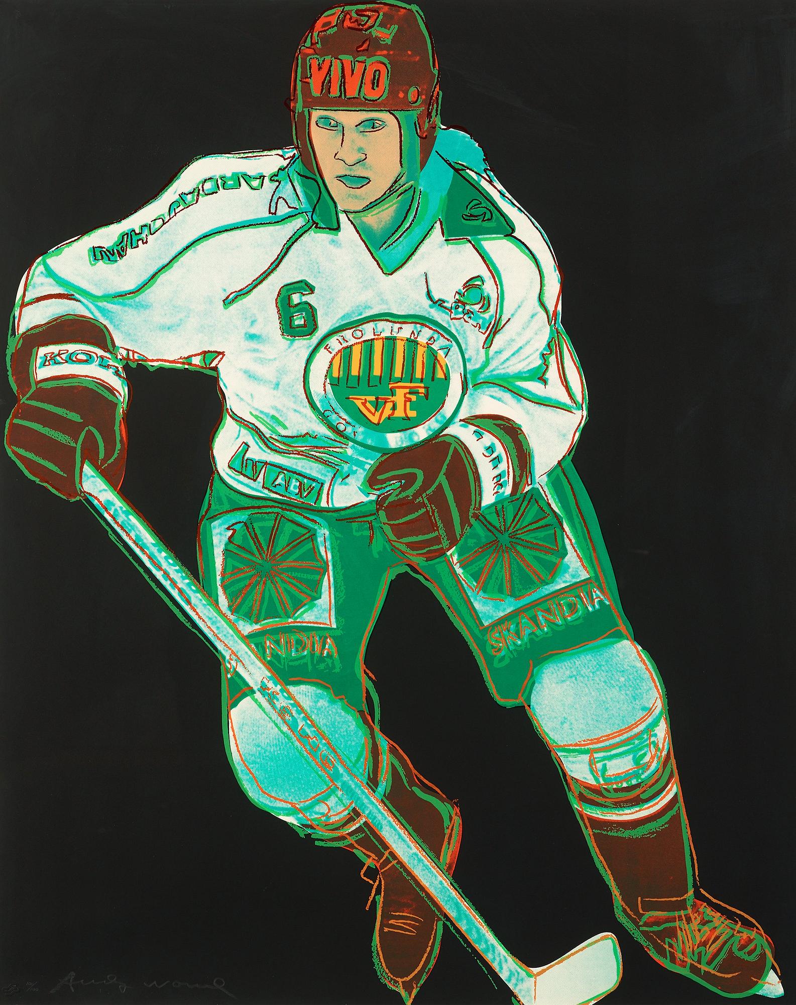 Andy Warhol, "Frolunda Hockey Player".