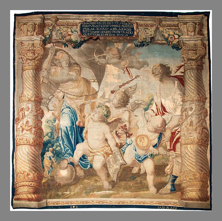 A TAPESTRY, Sign. Early 17th century, Brussels.