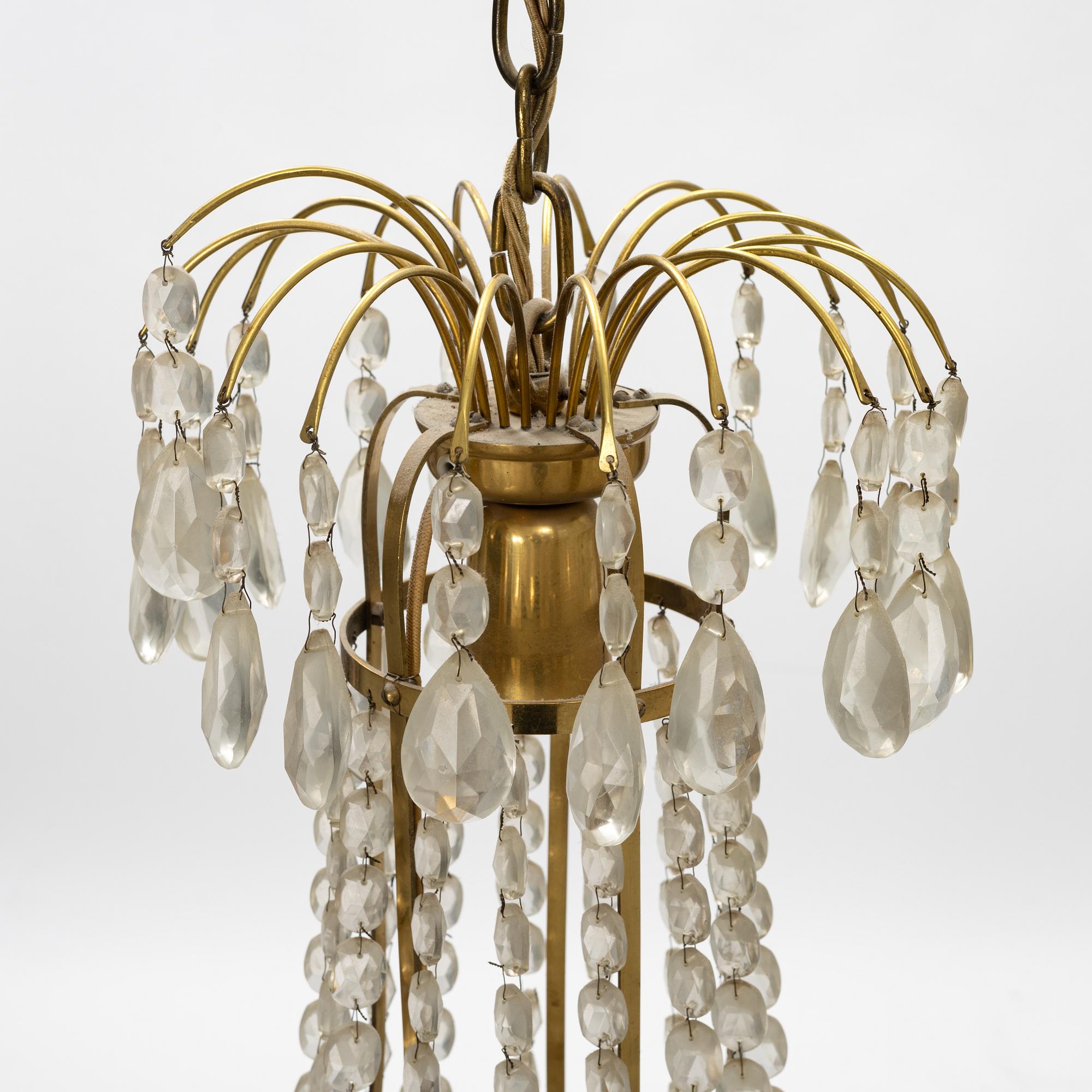 A late Gustavian style chandelier, first half of the 20th Century.