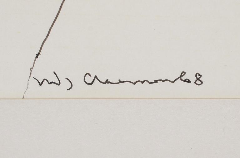 STIG CLAESSON (SLAS), tuschteckning, signerad och daterad -68.