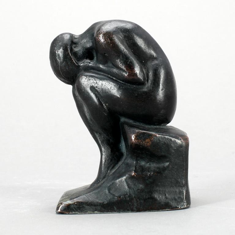 HALVAR FRISENDAHL, skulptur, brons, sign. Saknar gjutarstämplar.