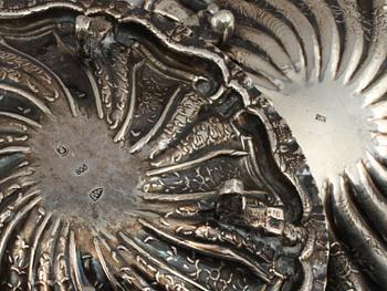 PARTI SILVER, 10 delar, delvis låghaltigt, 1900-talets första hälft, vikt 651 g.