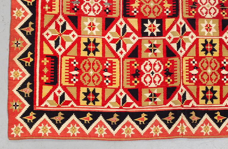 A bed cover, double-interlocked tapestry, ca 197,5-201,5 x 122-125 cm, Scania 1825, Villands district, Sweden.
