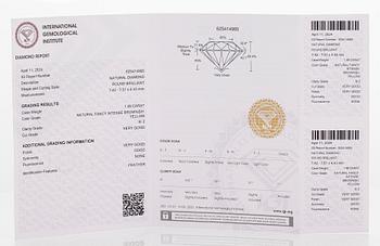 An 18K white gold, set with brilliant-cut diamonds. With IGI report.