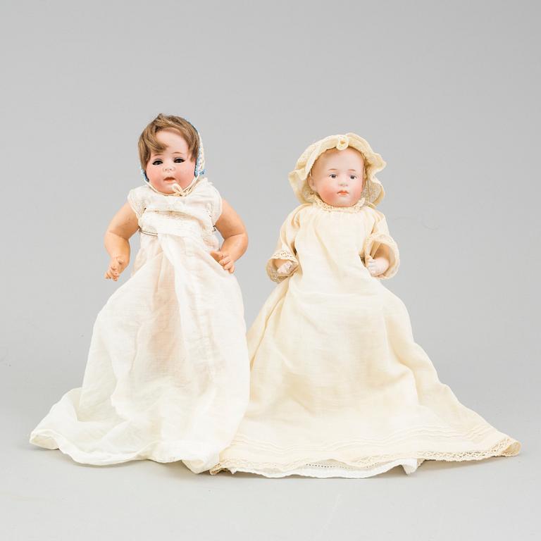 two German porcelain dolls 1910-/1920's.