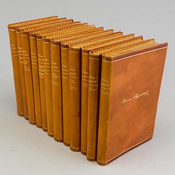 BÖCKER, 12 stycken, "Skrifter av Selma Lagerlöf", Albert Bonniers förlag 1940/50-tal.