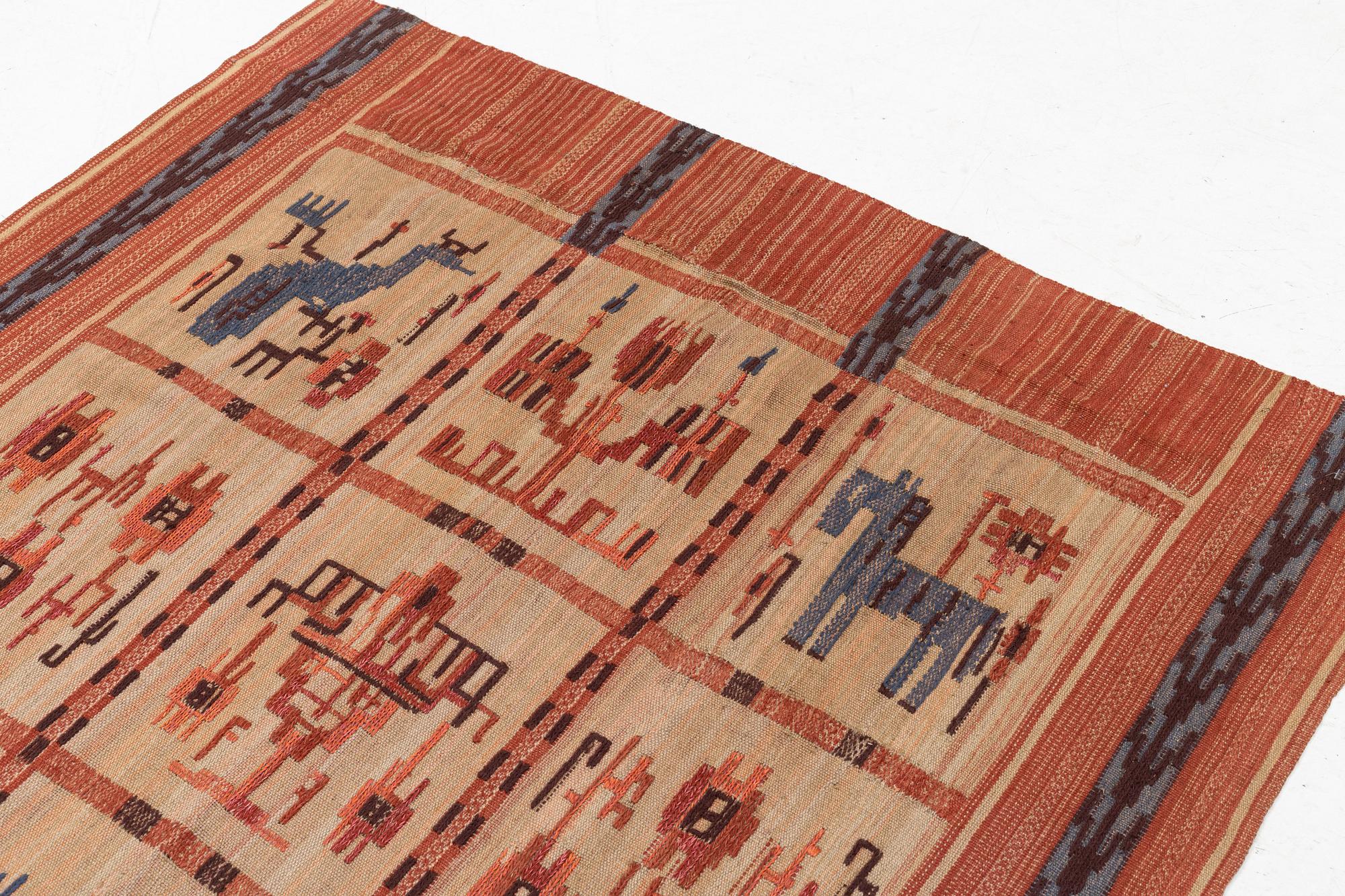 Märta Gahn, a drape, flat weave, c. 240 x 148 cm.
