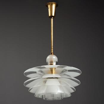 Poul Henningsen, a "Septima 4" ceiling light, Louis Poulsen, Denmark ca 1931.