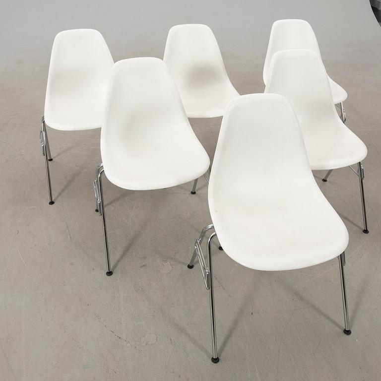 Charles & Ray Eames, stolar 6 st "DSS Plastic side chair" för VItra 2002.