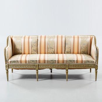 A gustavian sofa, 18th century.