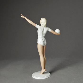 FIGURIN, porslin, art deco, Kurt Steiner, Schaubach, Tyskland, 1900-talets mitt.